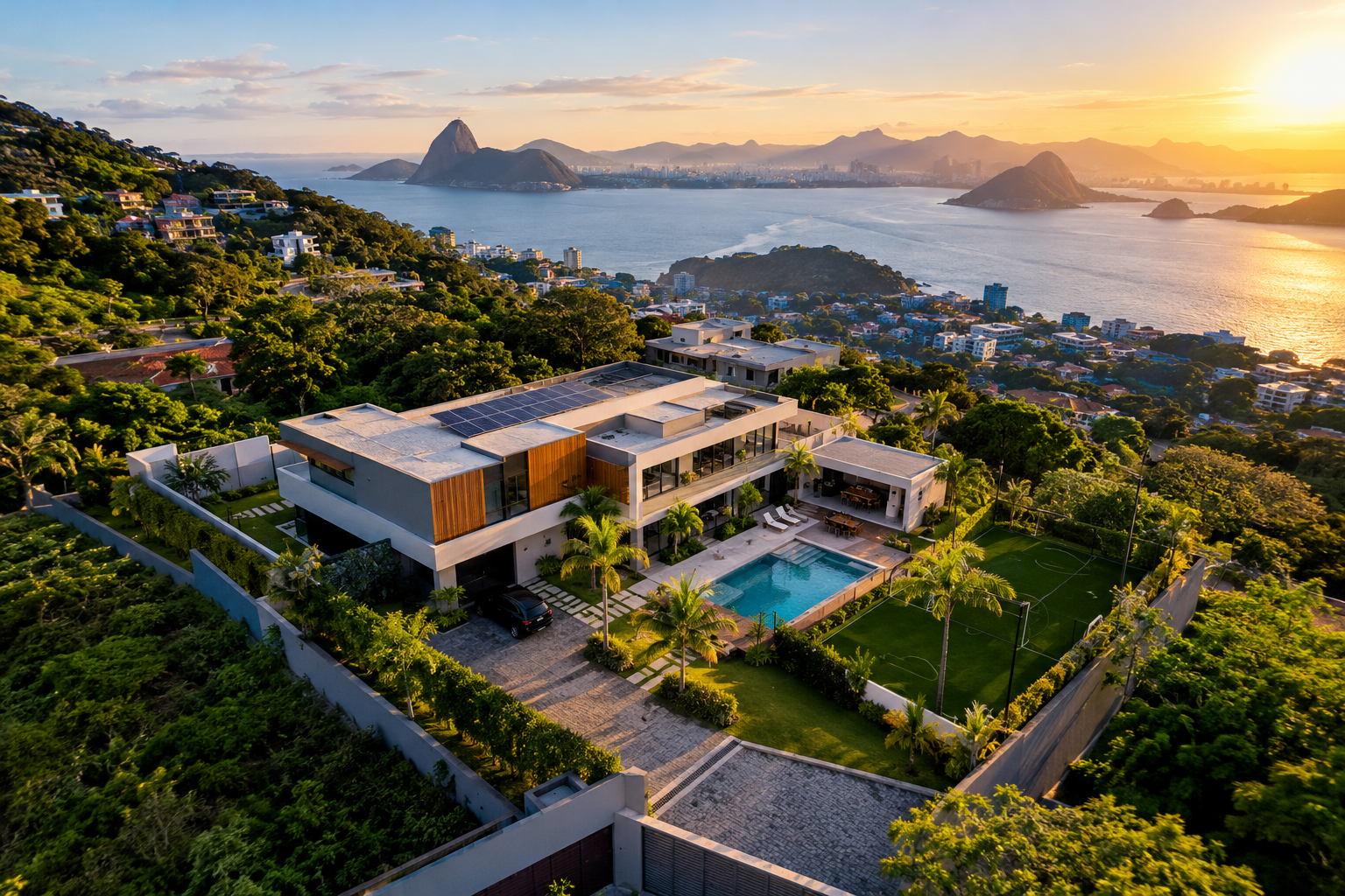 Imóvel e seu entorno vistos do alto